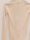 BASERANGE 25 Early Spring French organic cotton hollow heart-shaped long-sleeved T-shirt BAS-TOHLS-RB-000-UNDYED